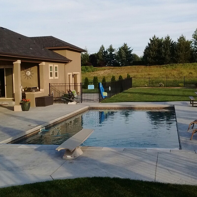 Poolside outdoor living area